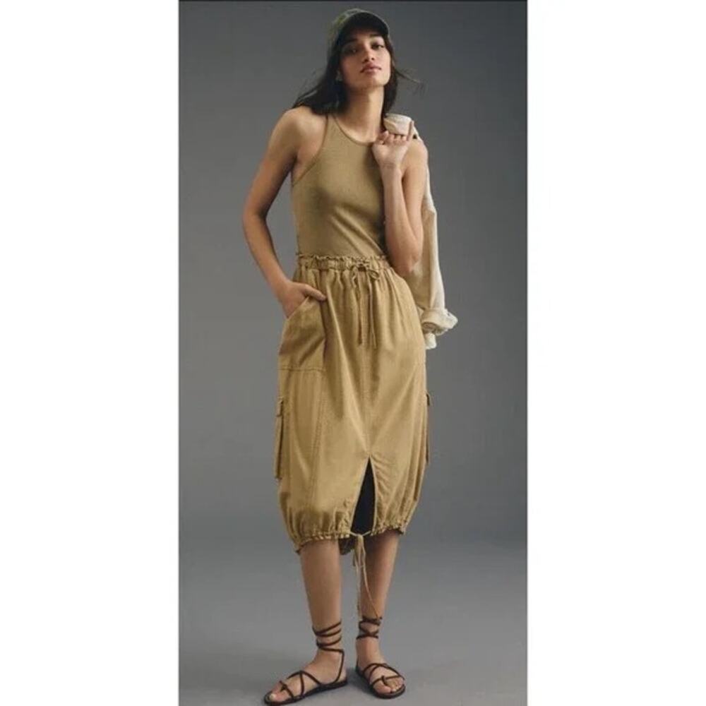 Anthropologie Daily Practice Be Bold Racerback 2fer Midi Dress Women's Size XS